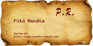 Pikó Renáta névjegykártya